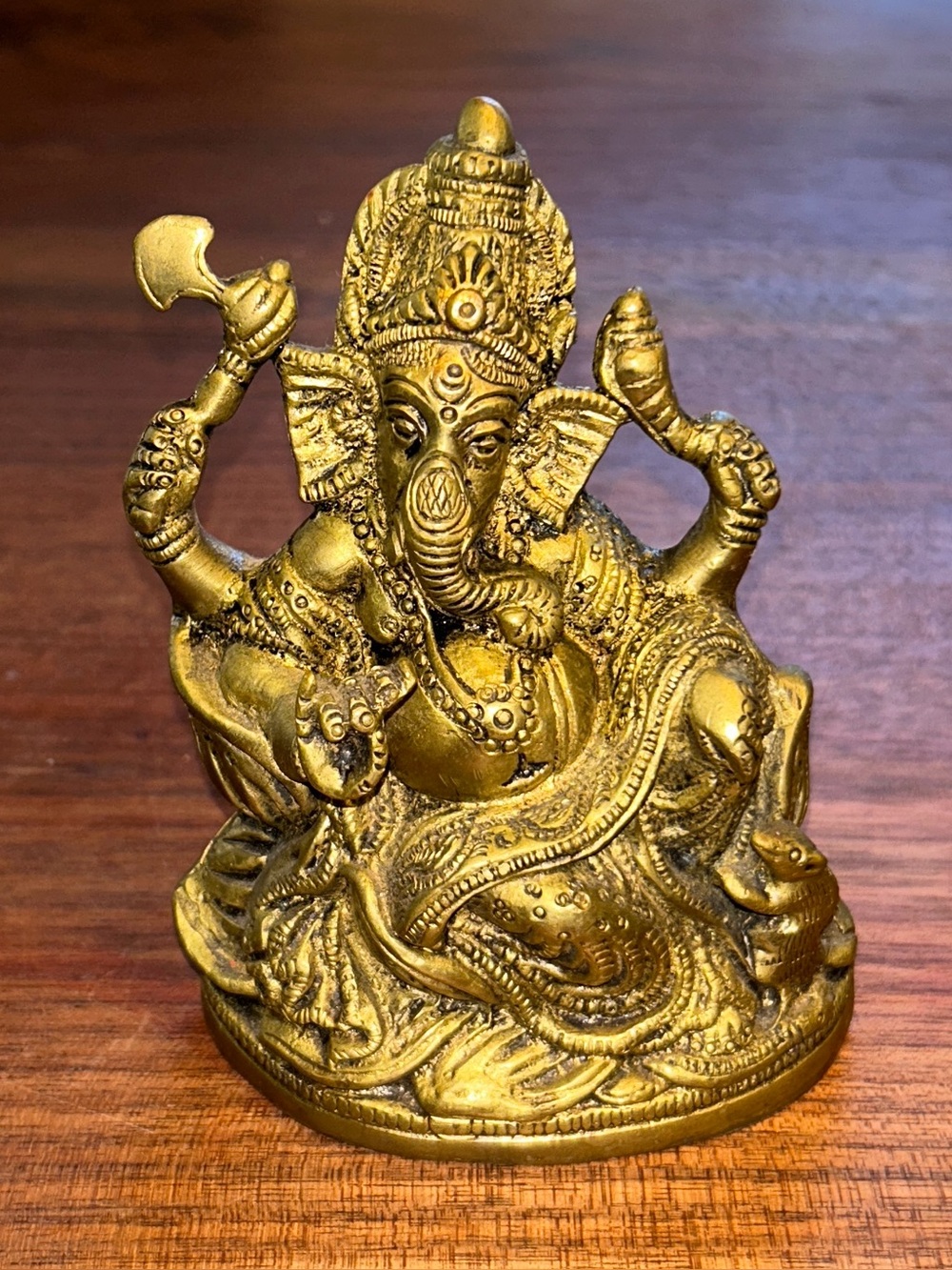 Brass Ganesha God Hindu Hinduism Lord Ganesh Idol Elephant figurine sculpture